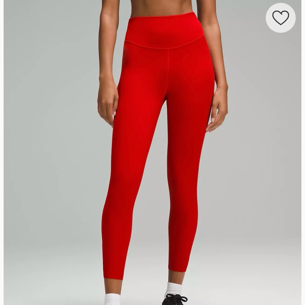 Red High-Rise Tight 25" lulu leggings